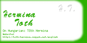 hermina toth business card