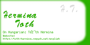 hermina toth business card